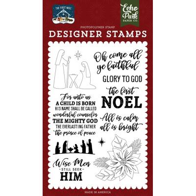 Echo Park The First Noel Clear Stamps - The First Noel